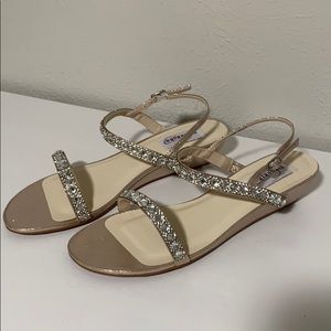 Wedding Jeweled Wedge Sandals size 9